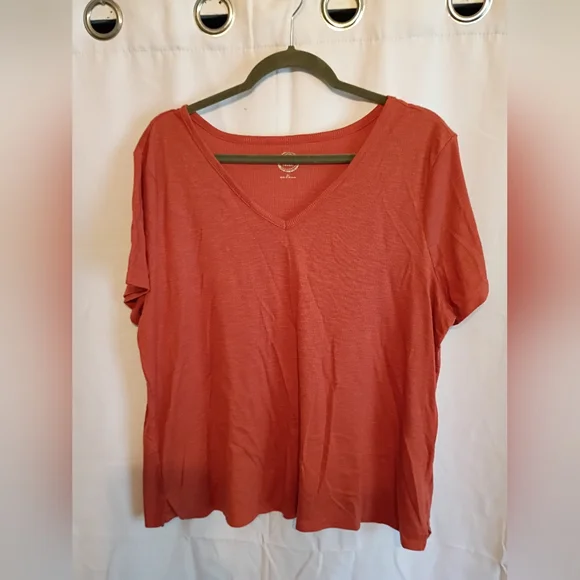Maurices 24/7 Women's V-Neck Top in Burnt Orange/Rust Size 2x - Picture 8 of 8